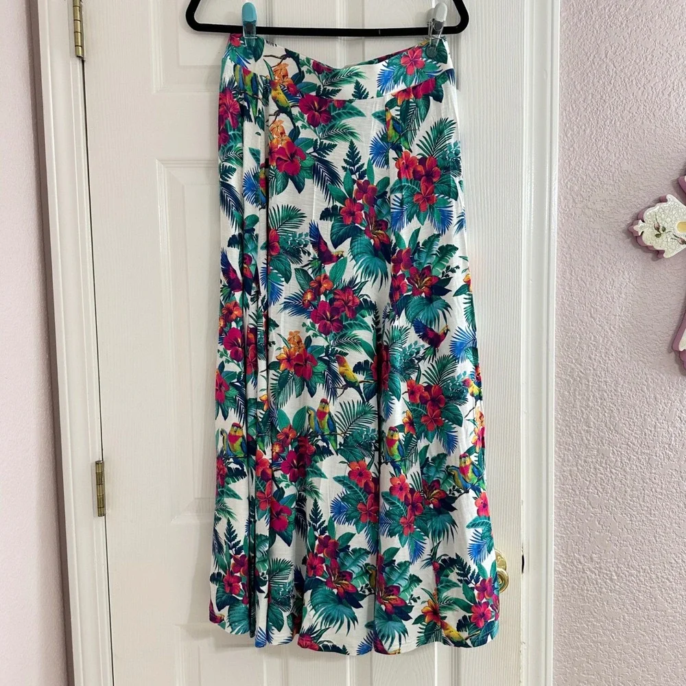 NEW Tommy Bahama‎ Jungle Tropical Floral Long Midi Skirt Women's Small 4/6 $148
